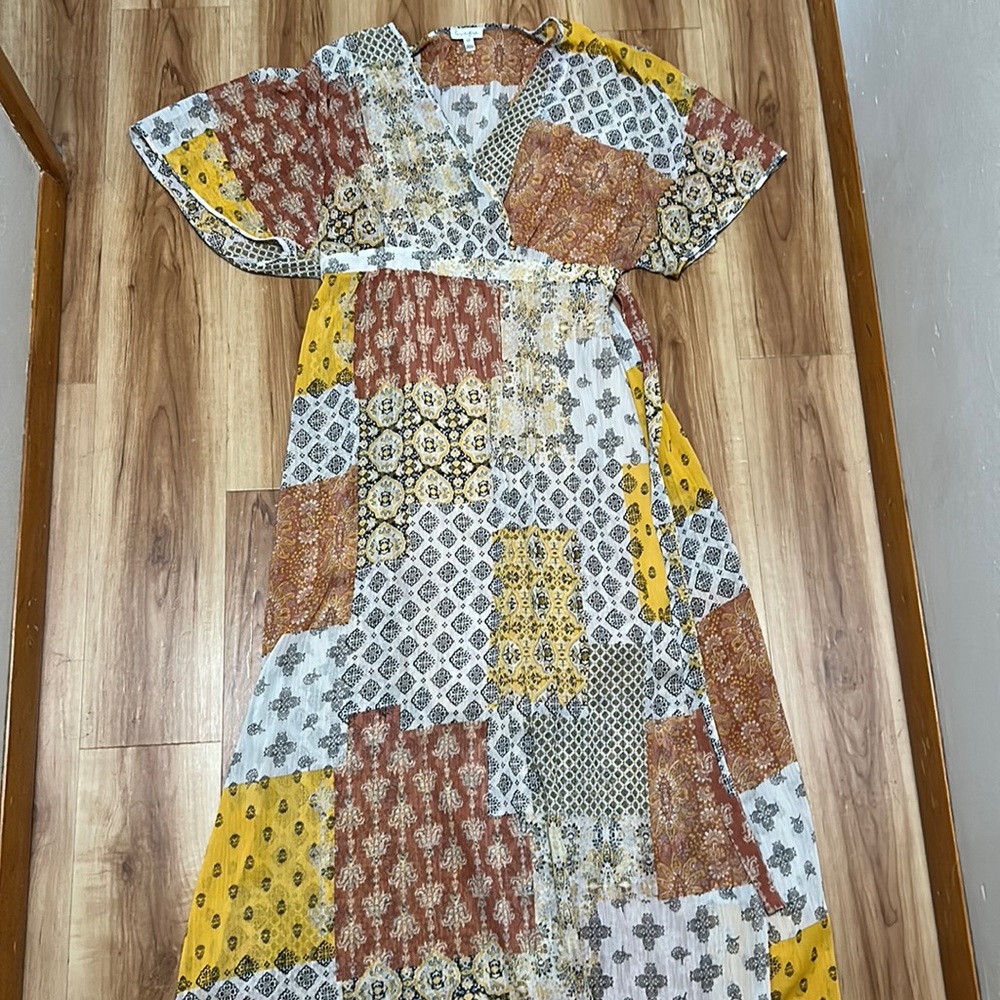 Patchwork maxi dress
